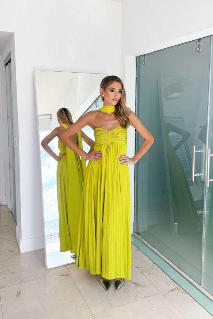 ZEYA - Gina Halter Ruched Maxi Dress