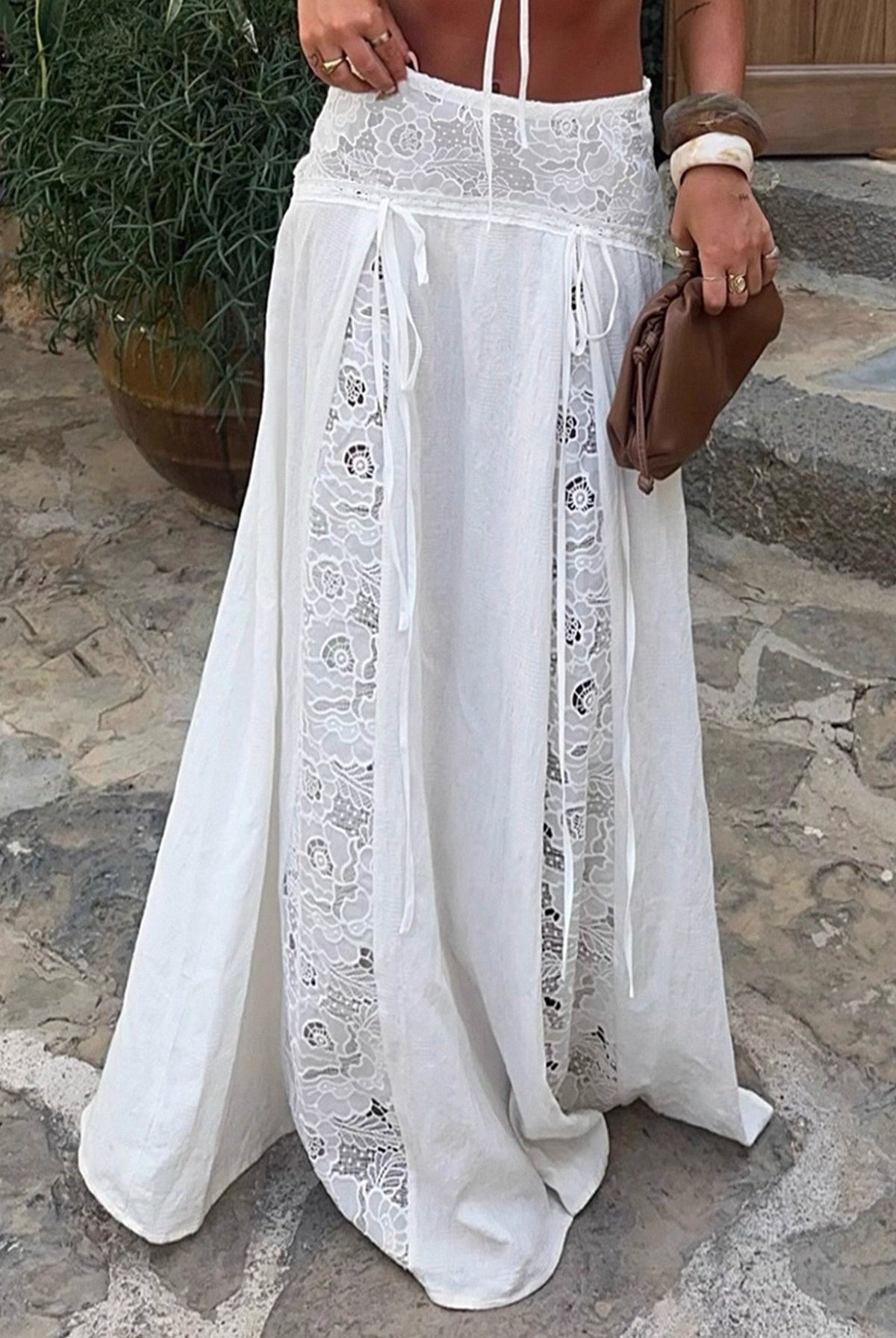 ZEYA - Hanna Low Waist Lace Maxi Skirt