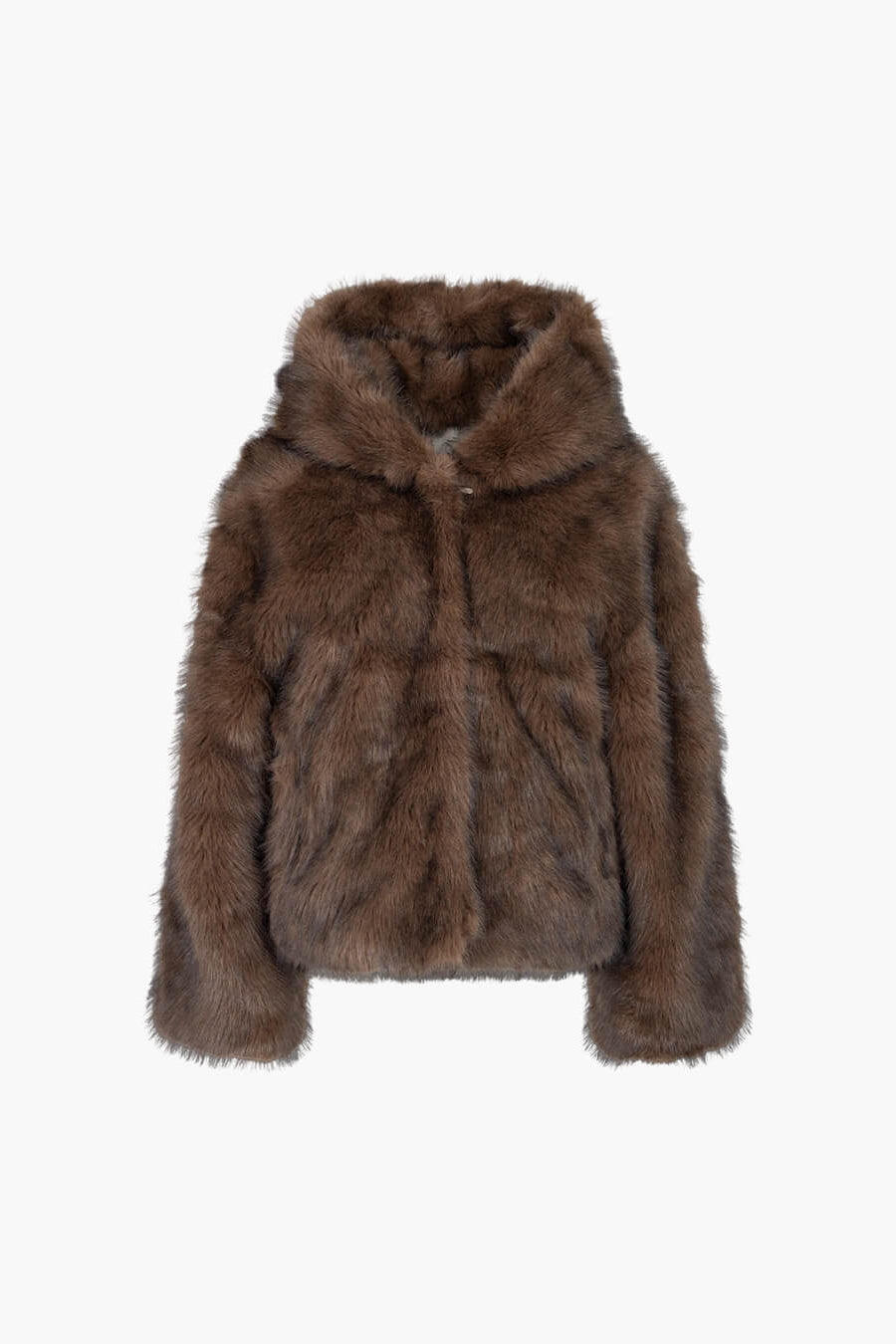ZEYA - Hannah Faux Fur Hooded Short Coat