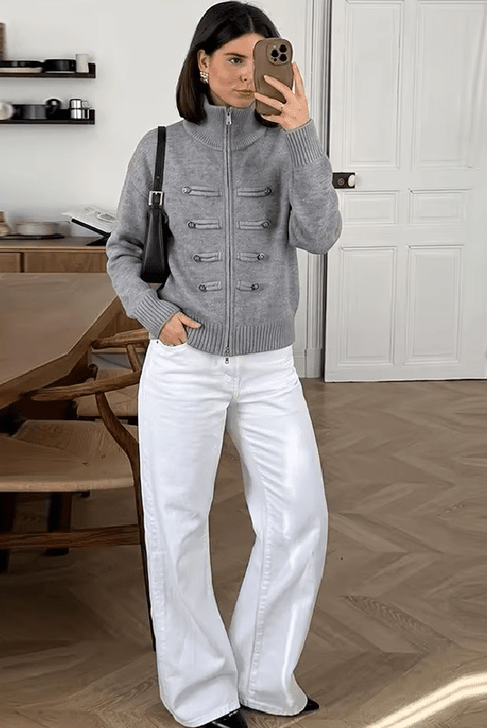 ZEYA - Helena Turtleneck Zip Knit Cardigan
