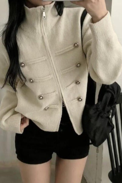 ZEYA - Helena Turtleneck Zip Knit Cardigan