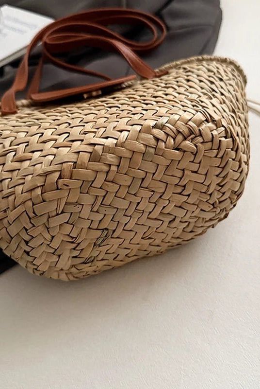 ZEYA - Ingela Woven Rattan Shoulder Bag