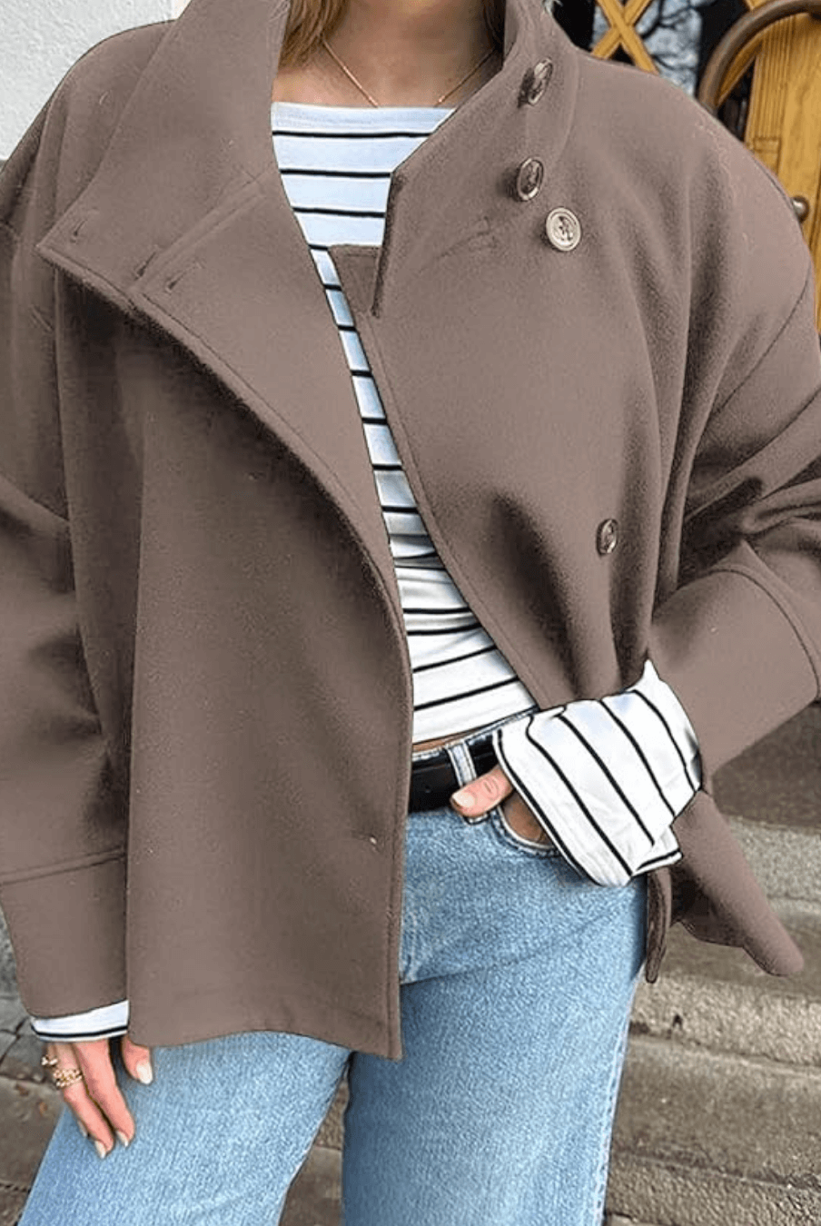 ZEYA - Isabella Elegant Jacket with Stand Collar