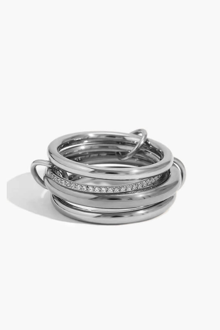 ZEYA - Ivana Minimalist Four Stacked Ring