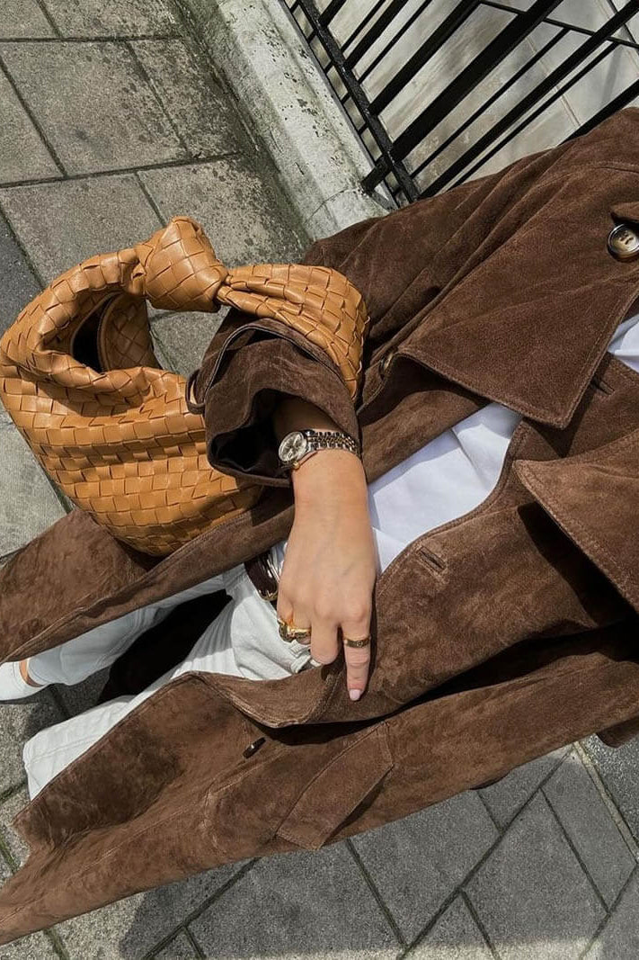 ZEYA - Jenna Faux Suede Trenchcoat