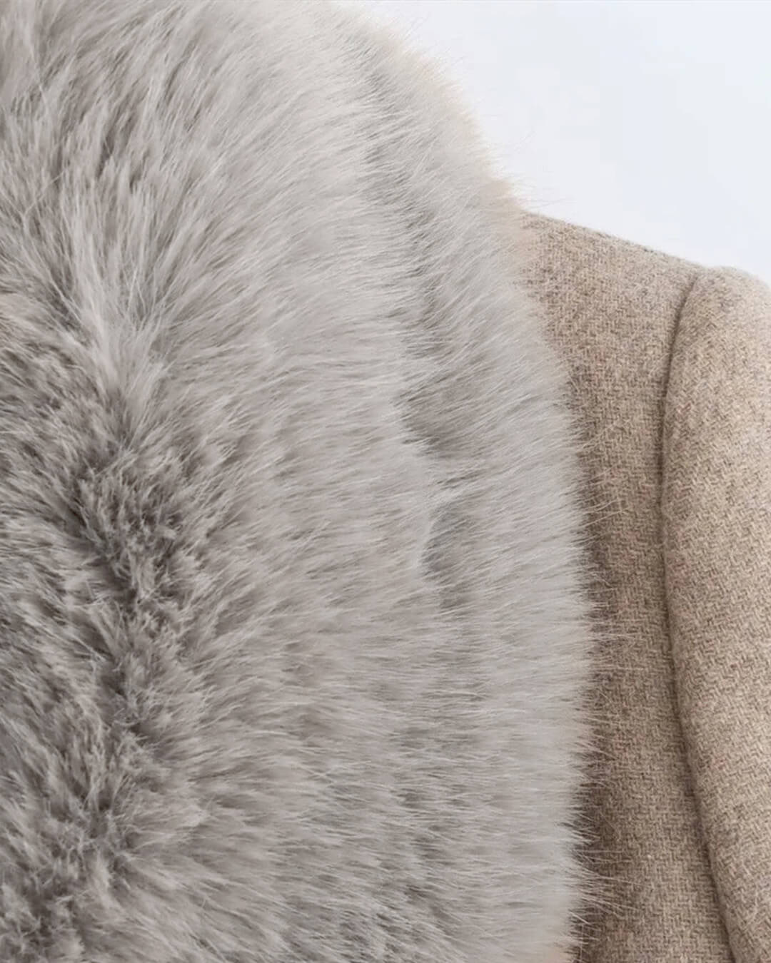 ZEYA - Josie Faux Fur Collar Maxi Coat