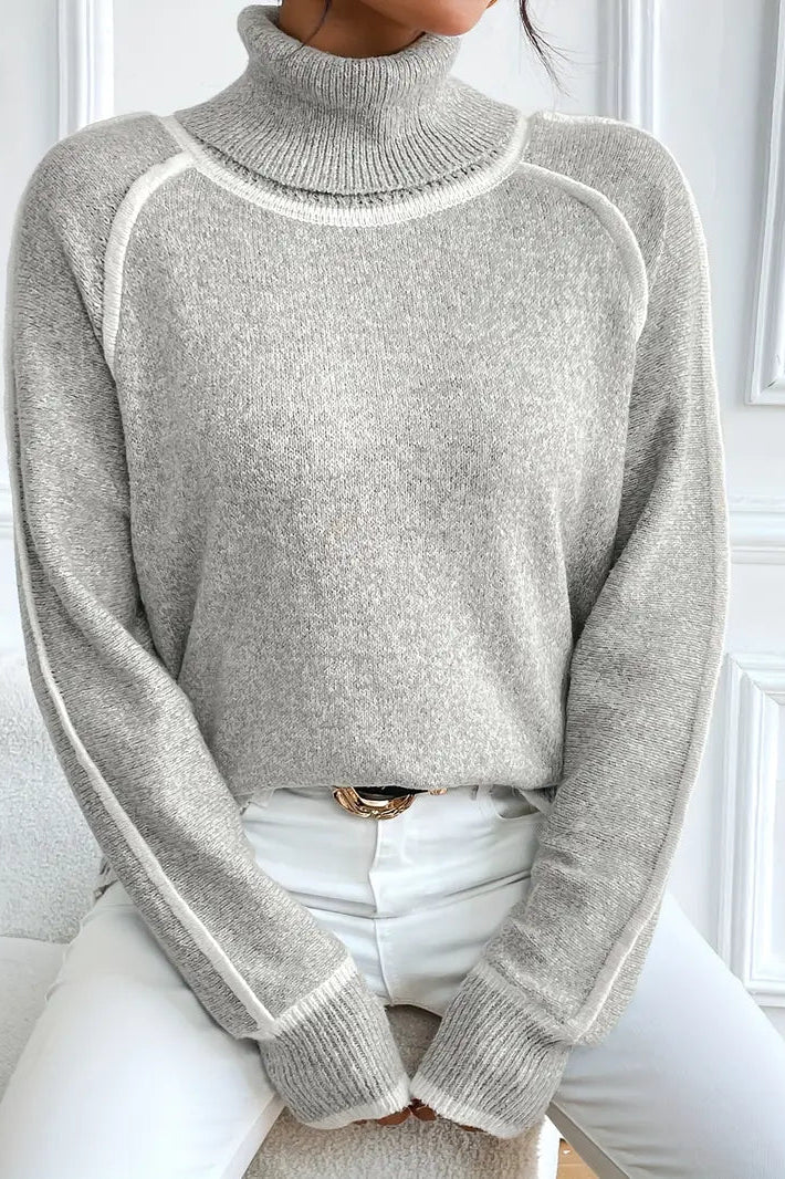 ZEYA - Jovie Contrasting Turtleneck Sweater