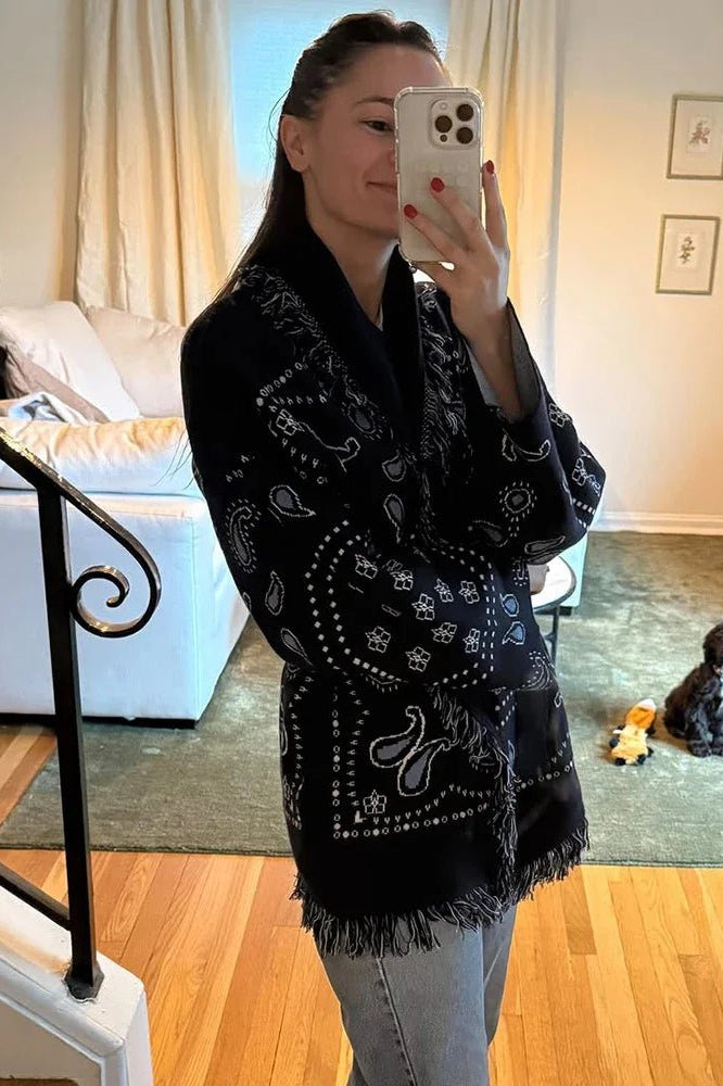 ZEYA - Judy Fringed Long Cardigan