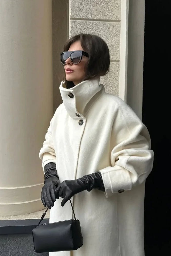 ZEYA - Julia Stand Collar Long Coat