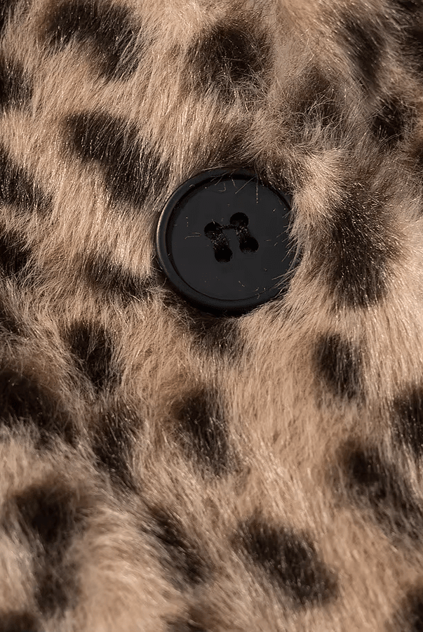 ZEYA - Katie Leopard Faux Fur Cropped Jacket