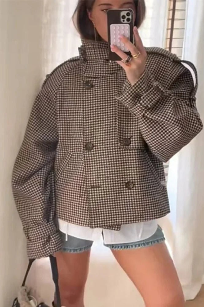 ZEYA - Katrina Checked Wool Coat