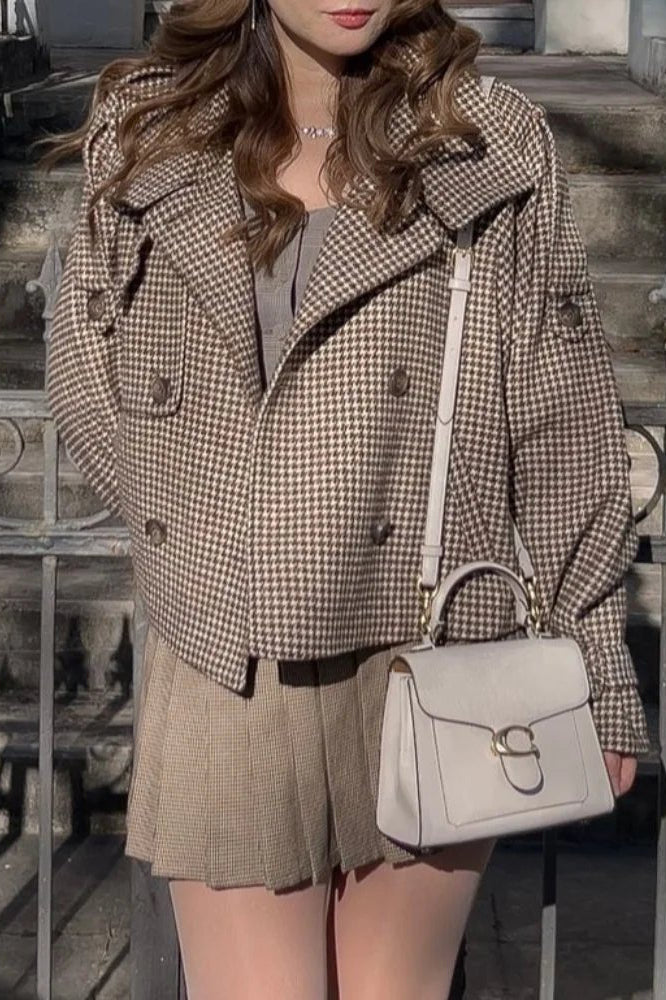 ZEYA - Katrina Checked Wool Coat