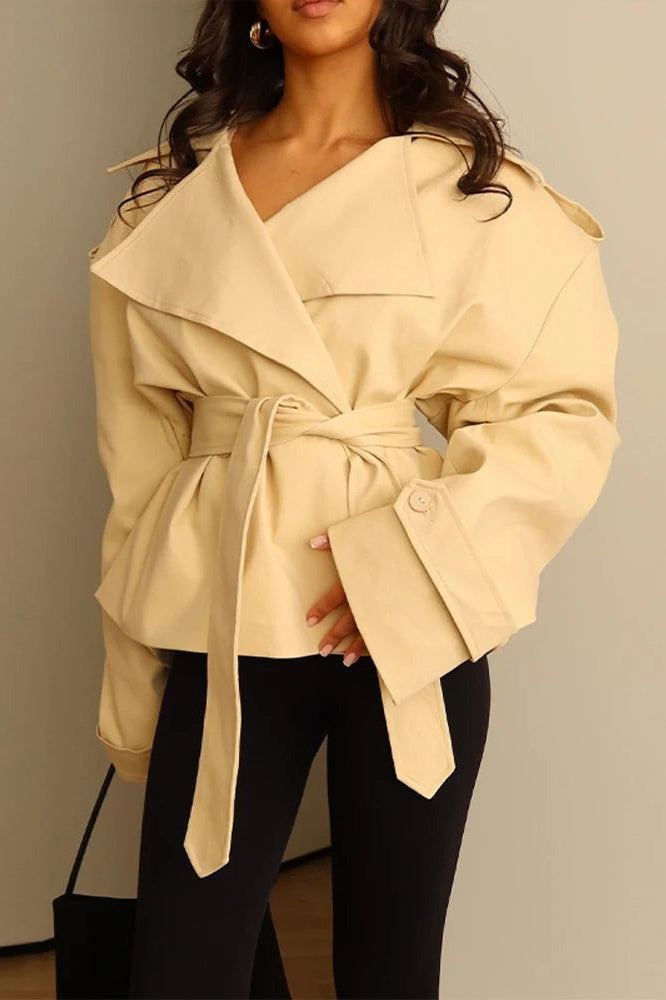 ZEYA - Kelly Belted Cropped Trench Coat