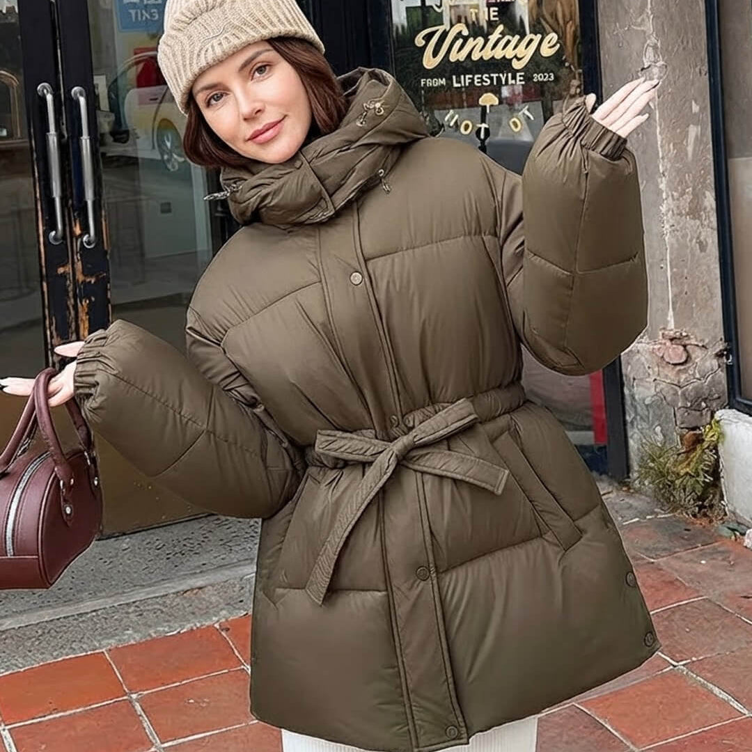 ZEYA - Lani Lace Up Hooded Coat