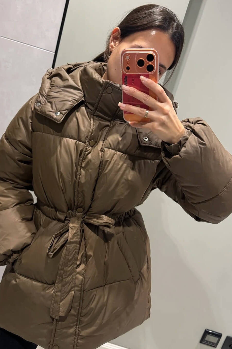 ZEYA - Lani Lace Up Hooded Coat