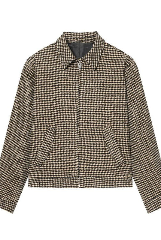 ZEYA - Lily Houndstooth Padded Blazer Set