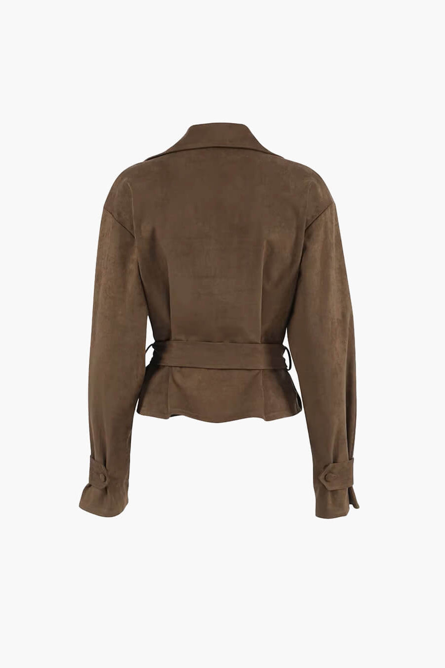 ZEYA - Lisa Faux Suede Belted Wrap Jacket