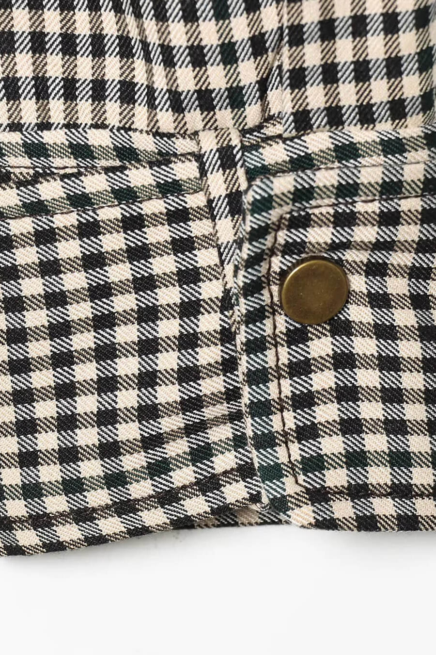 ZEYA - Lisa High Neck Checked Bomber Jacket