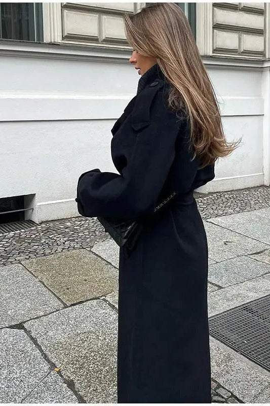ZEYA - Long black Trench Coat
