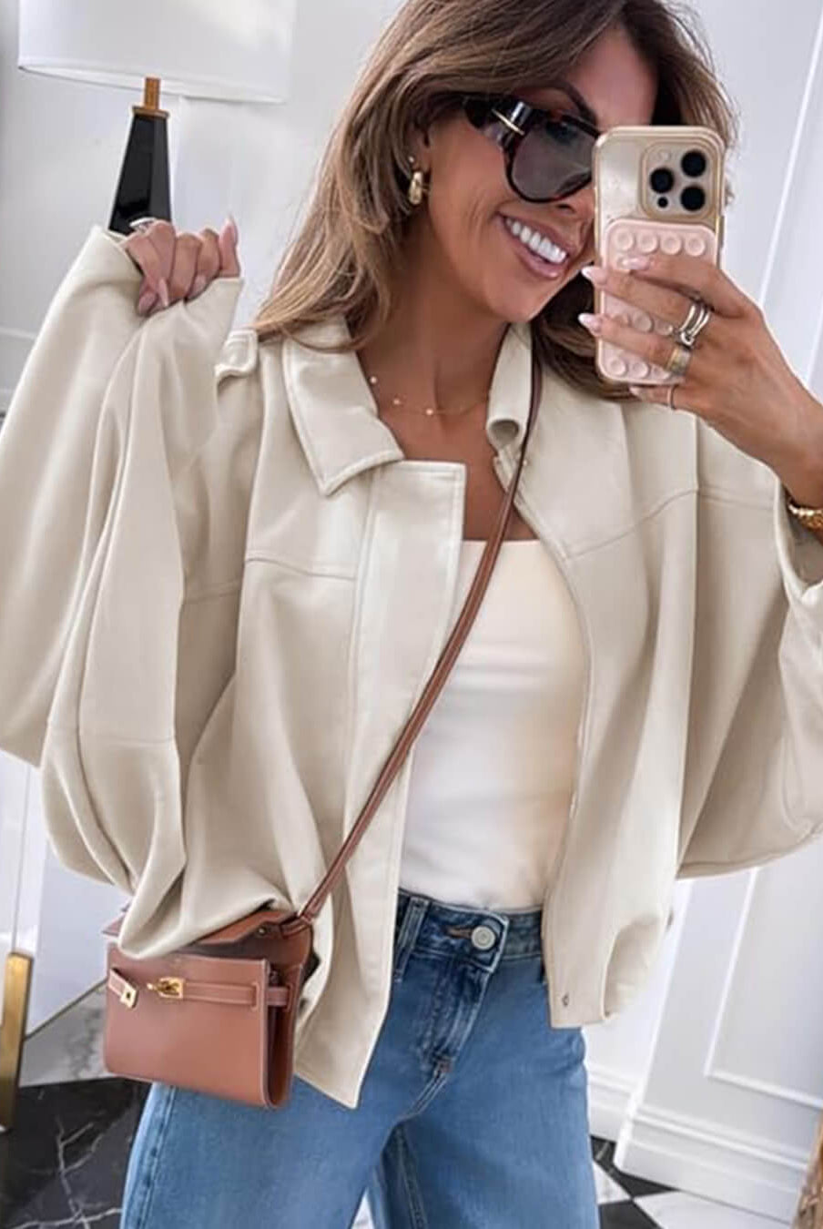 ZEYA - Lori Suede Bomber Jacket