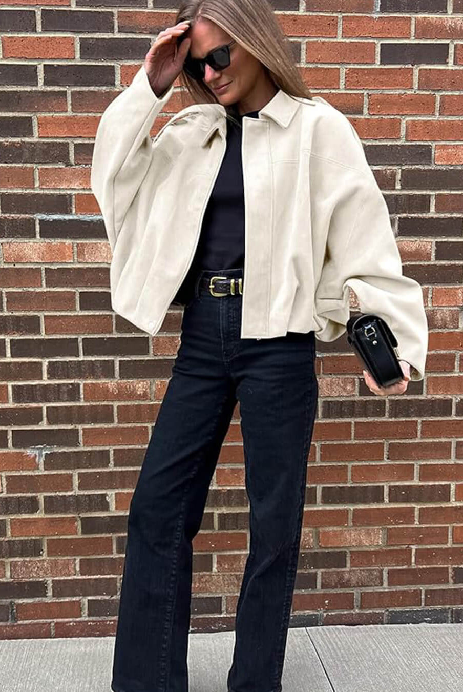 ZEYA - Lori Suede Bomber Jacket