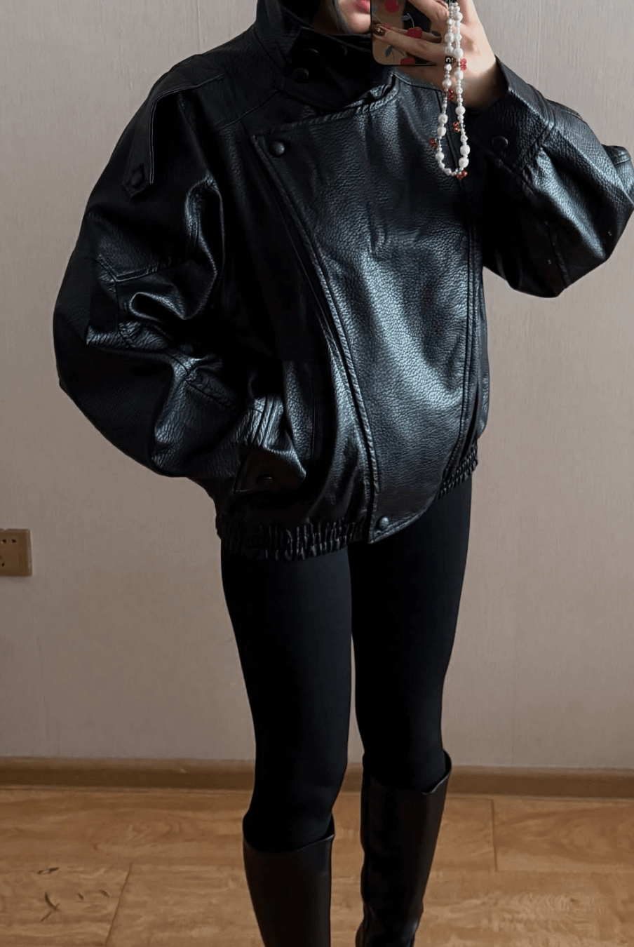 ZEYA - Lucille Asymmetrical Leather Jacket