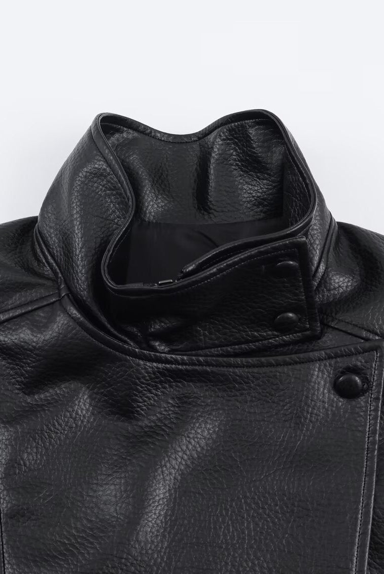 ZEYA - Lucille Asymmetrical Leather Jacket