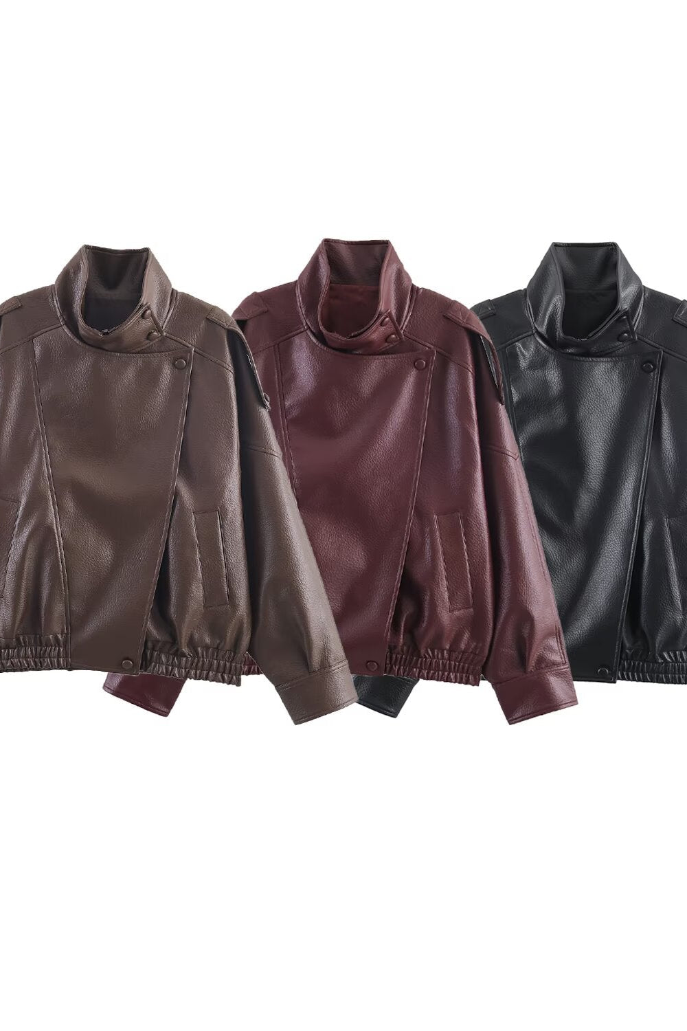 ZEYA - Lucille Asymmetrical Leather Jacket
