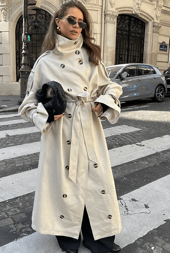 ZEYA - Lucy Long Belted Trench Coat