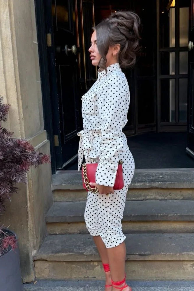 ZEYA - Maelle Polka Dot Two-Piece Suit Set