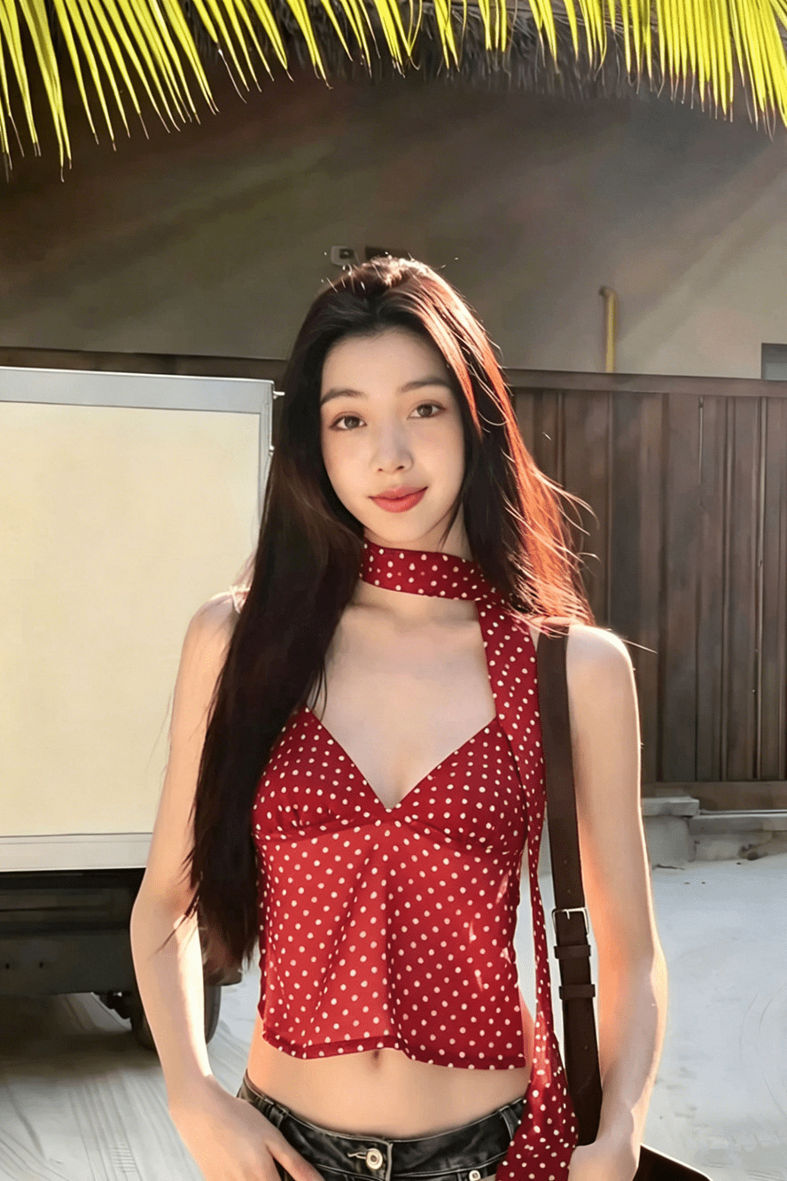 ZEYA - Mandy Polka Dot Backless Cami Top