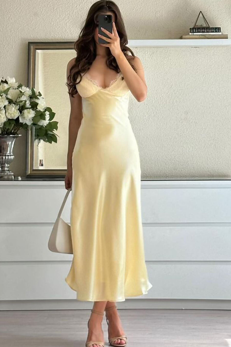 ZEYA - Marcella Backless Satin Midi Dress