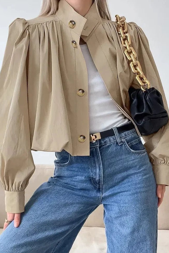 ZEYA - Margot Cropped Pleated Jacket