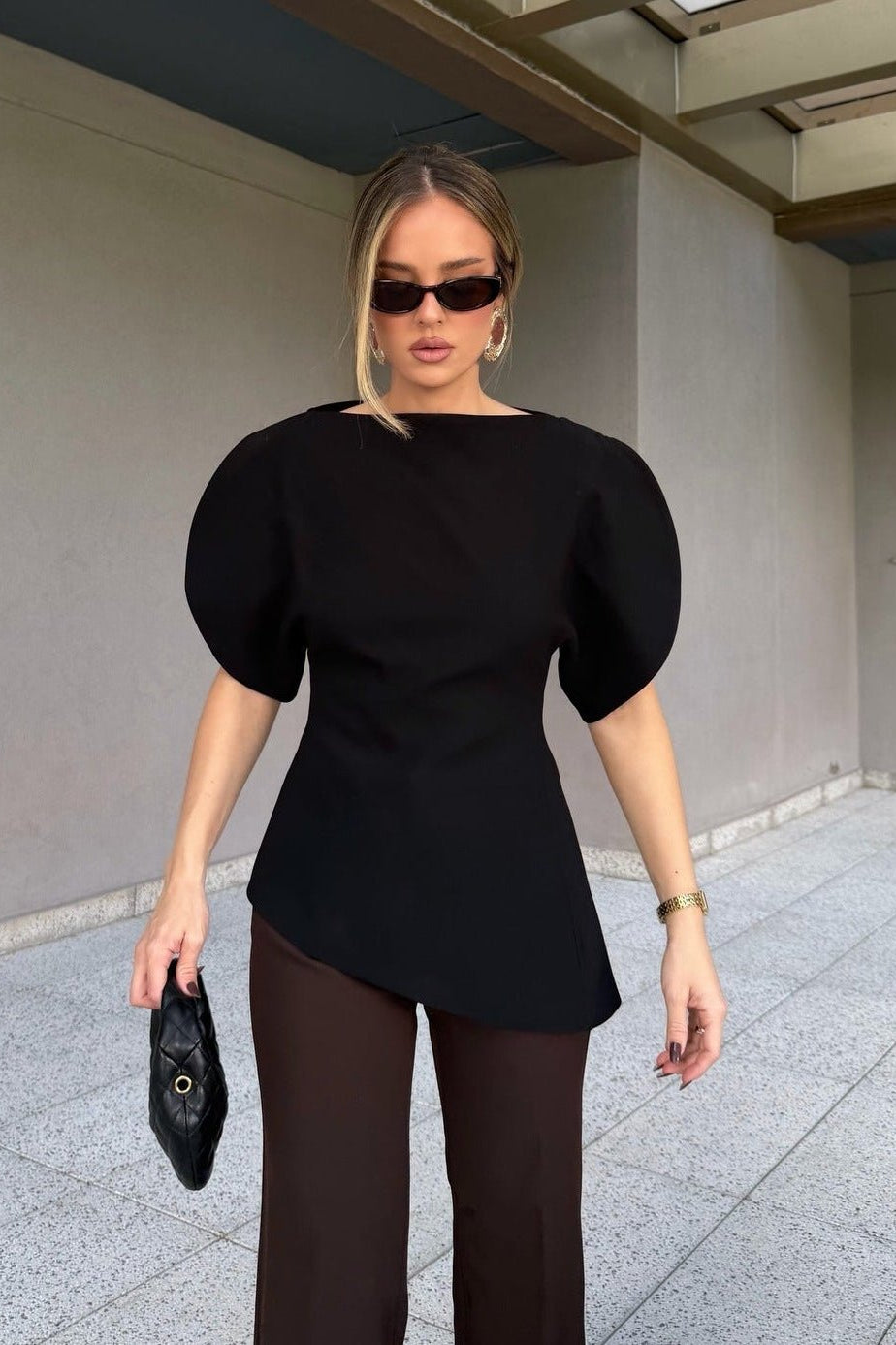 ZEYA - Margot Tricot Balloon Sleeve Top