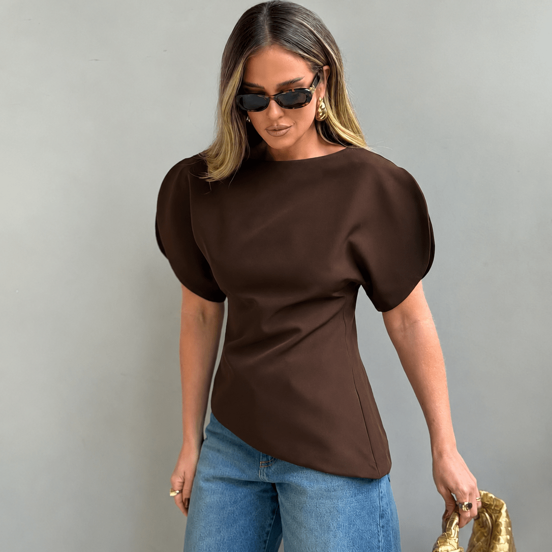 ZEYA - Margot Tricot Balloon Sleeve Top