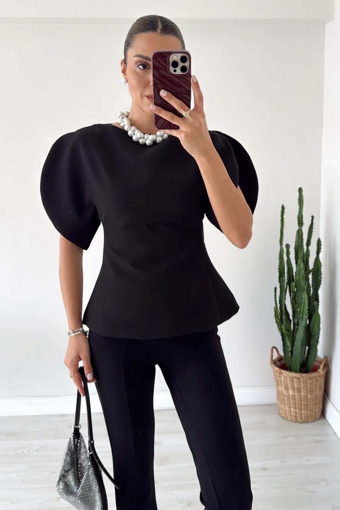 ZEYA - Margot Tricot Balloon Sleeve Top