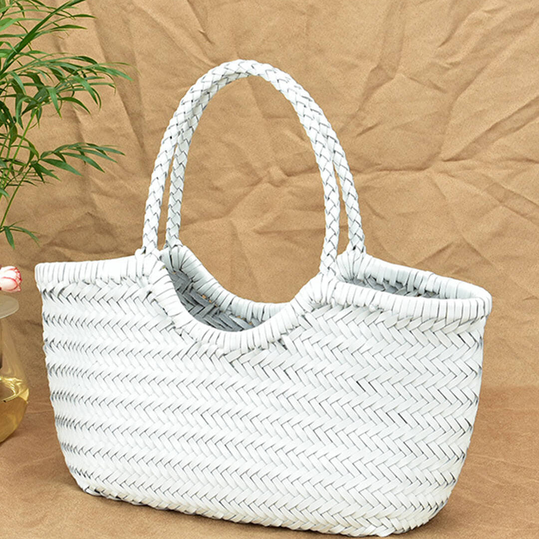 ZEYA - Melisande Woven Leather Tote Bag