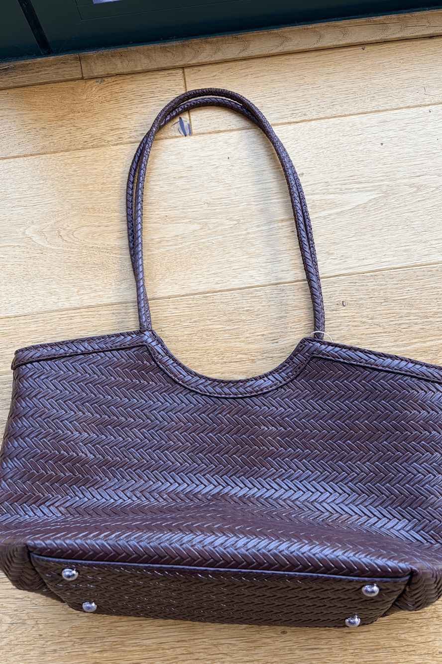 ZEYA - Mica Woven Faux Leather Bag