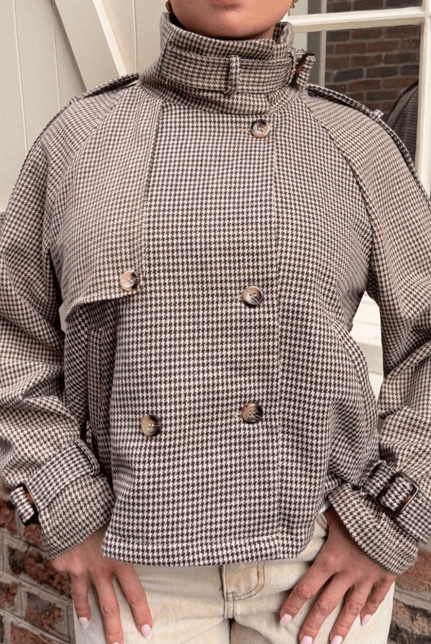 ZEYA - Mila Plaid Trench Coat
