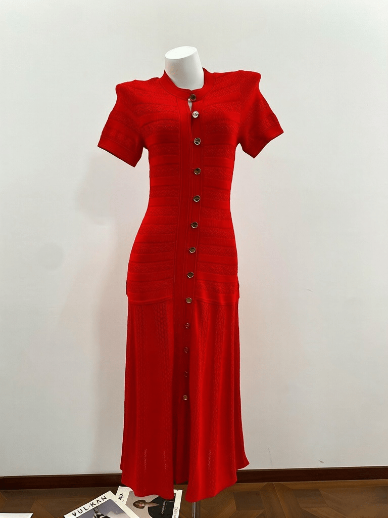 ZEYA - Milena Ribbed Knit Midi Dress