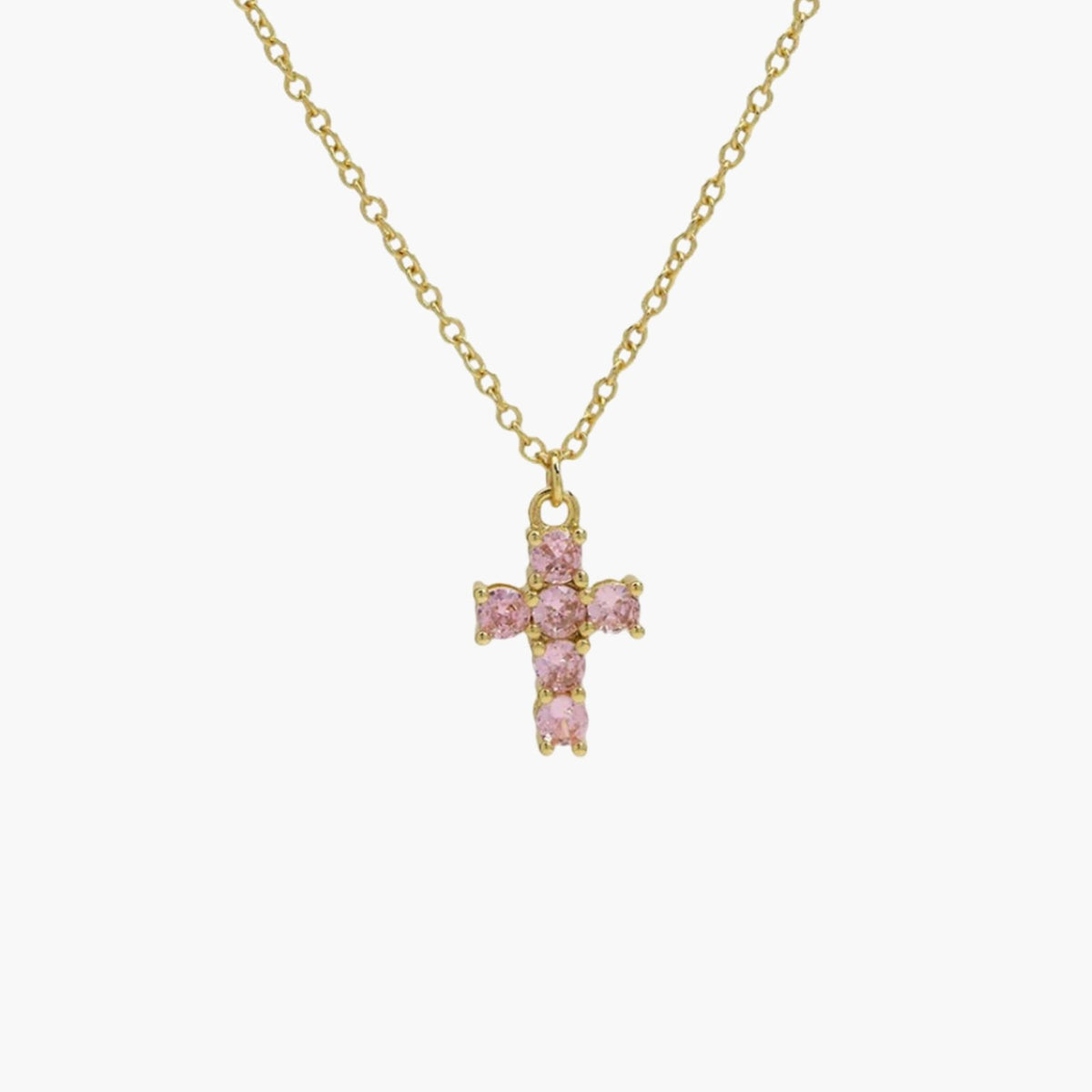 ZEYA - Miya Birthstone Necklace - Elegant Cross Pendant with Zircon for Women
