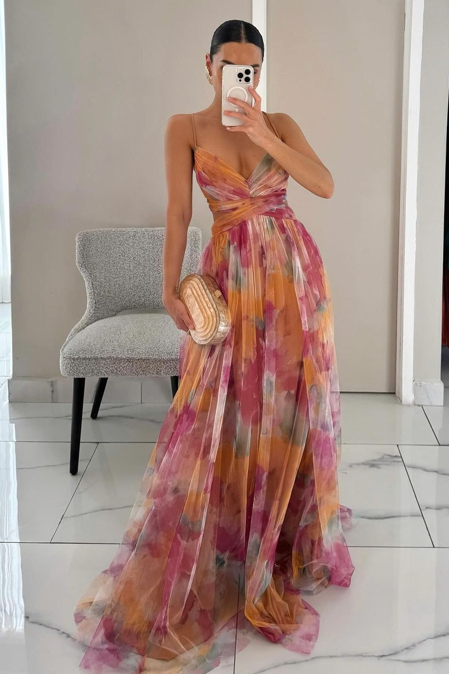 ZEYA - Naomi Floral Mesh Maxi Dress