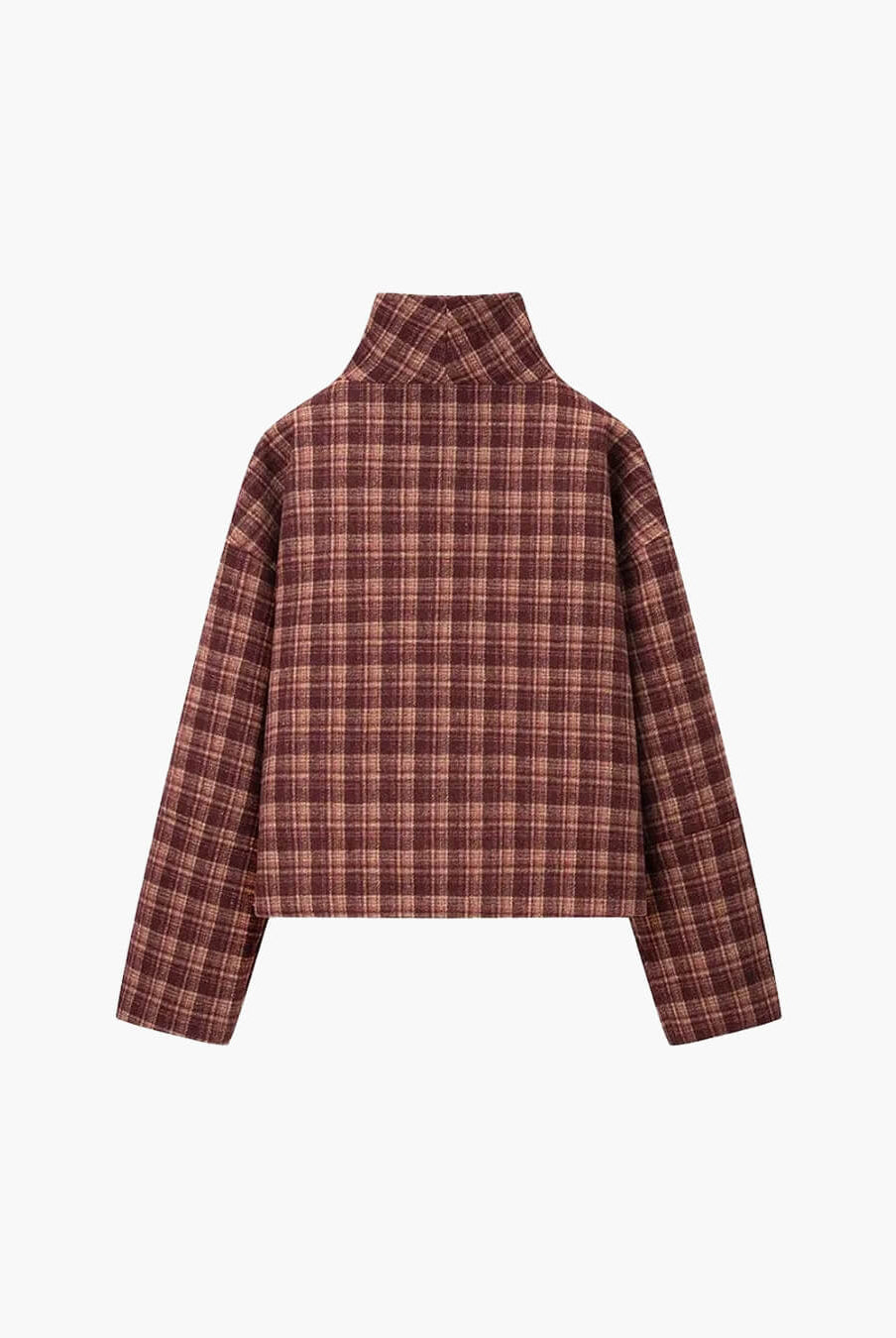 ZEYA - Rachel Plaid Stand Collar Coat
