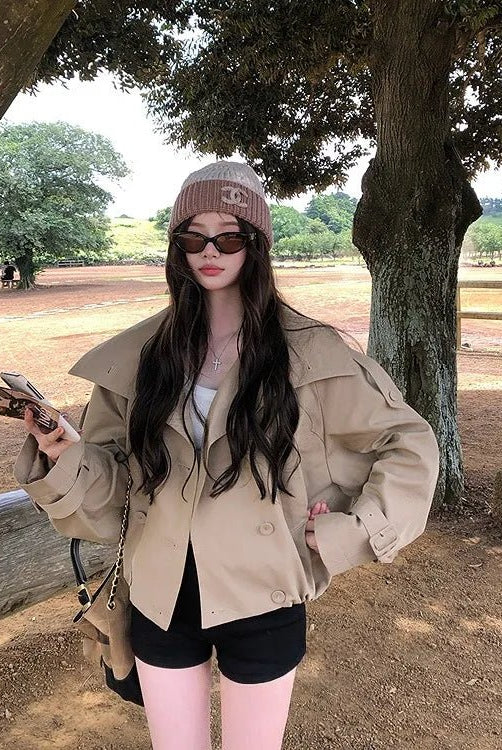 ZEYA - Rachel Utility Cropped Trench Coat