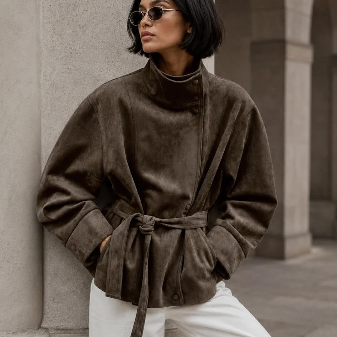 ZEYA - Rebecca Lace-Up Suede Jacket
