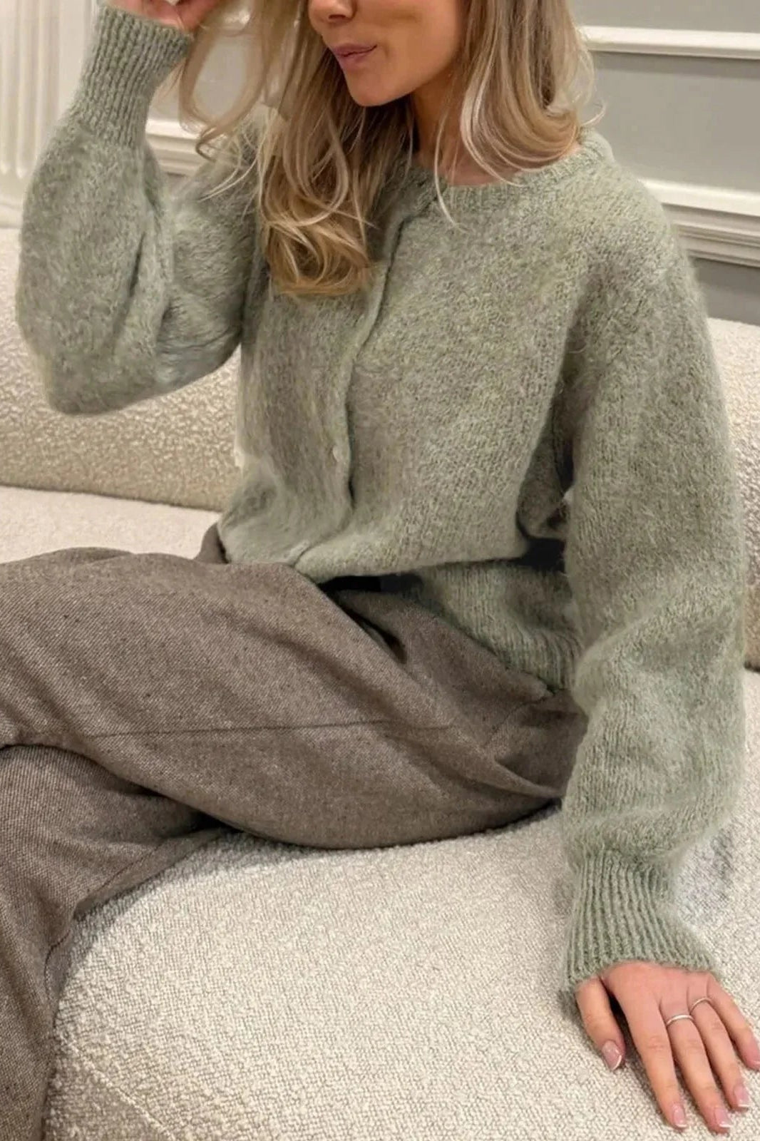 ZEYA - Rebecca Oversized Fuzzy Knit Cardigan