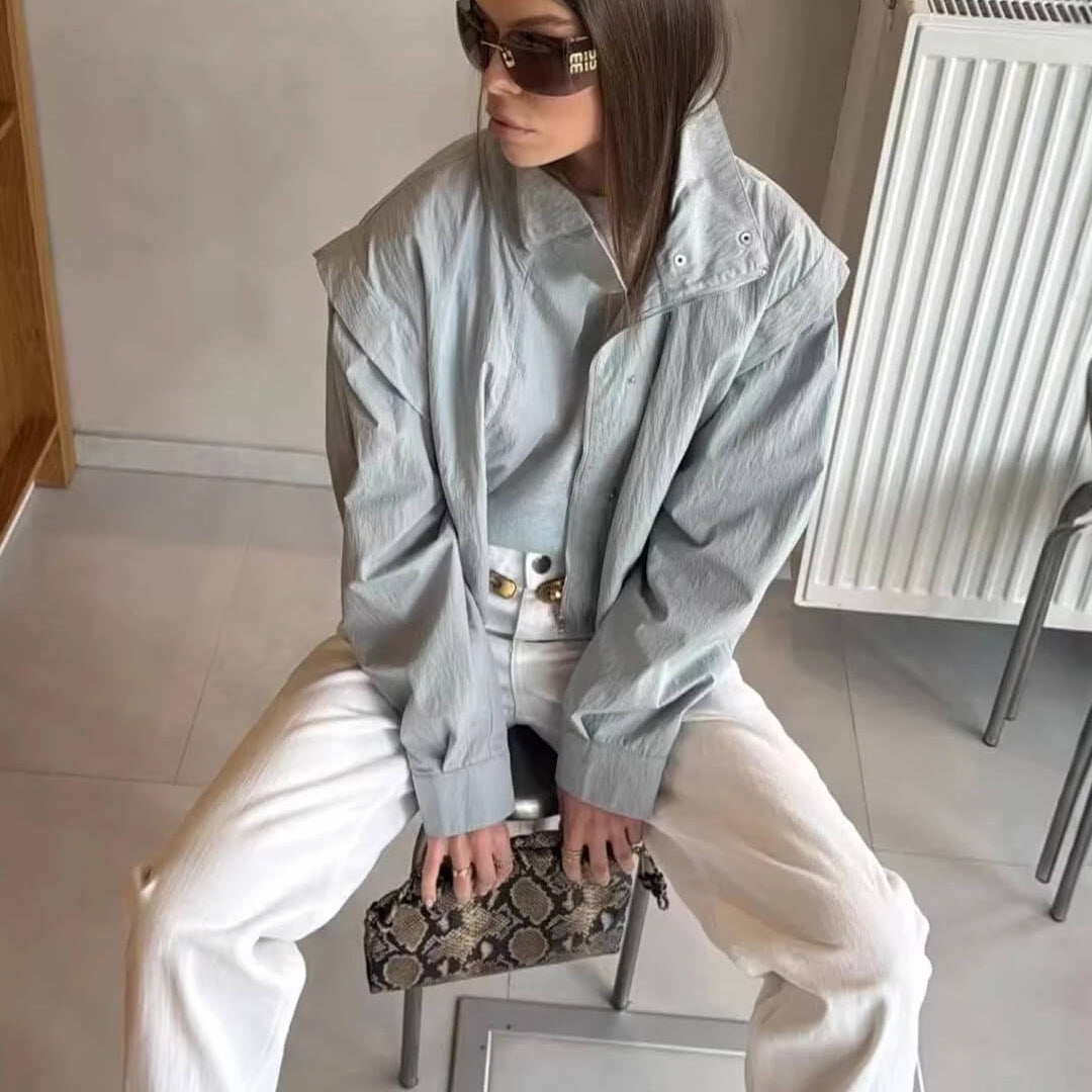 ZEYA - Roxana High Collar Cropped Jacket