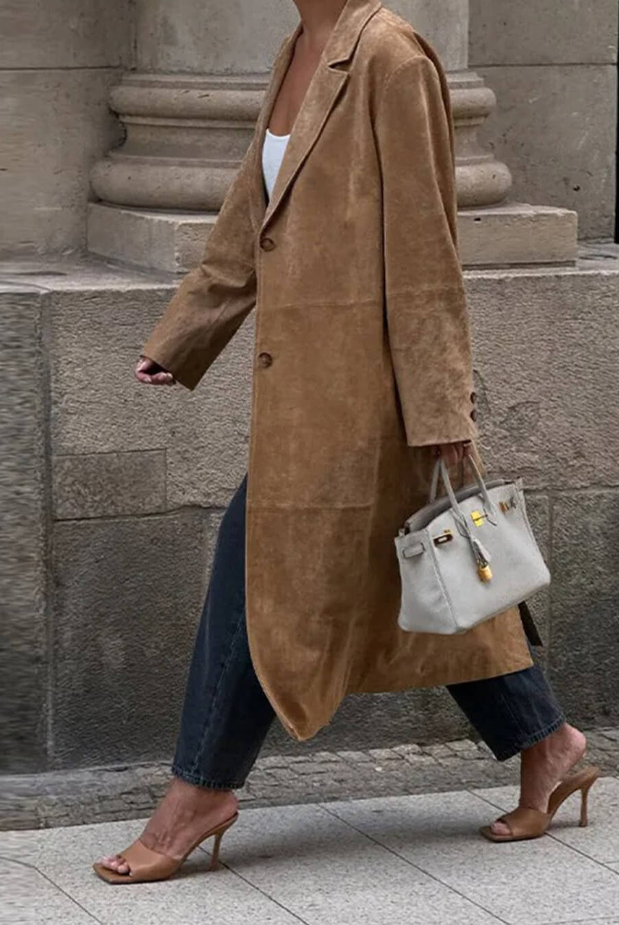 ZEYA - Sabrina Suede Trench Coat
