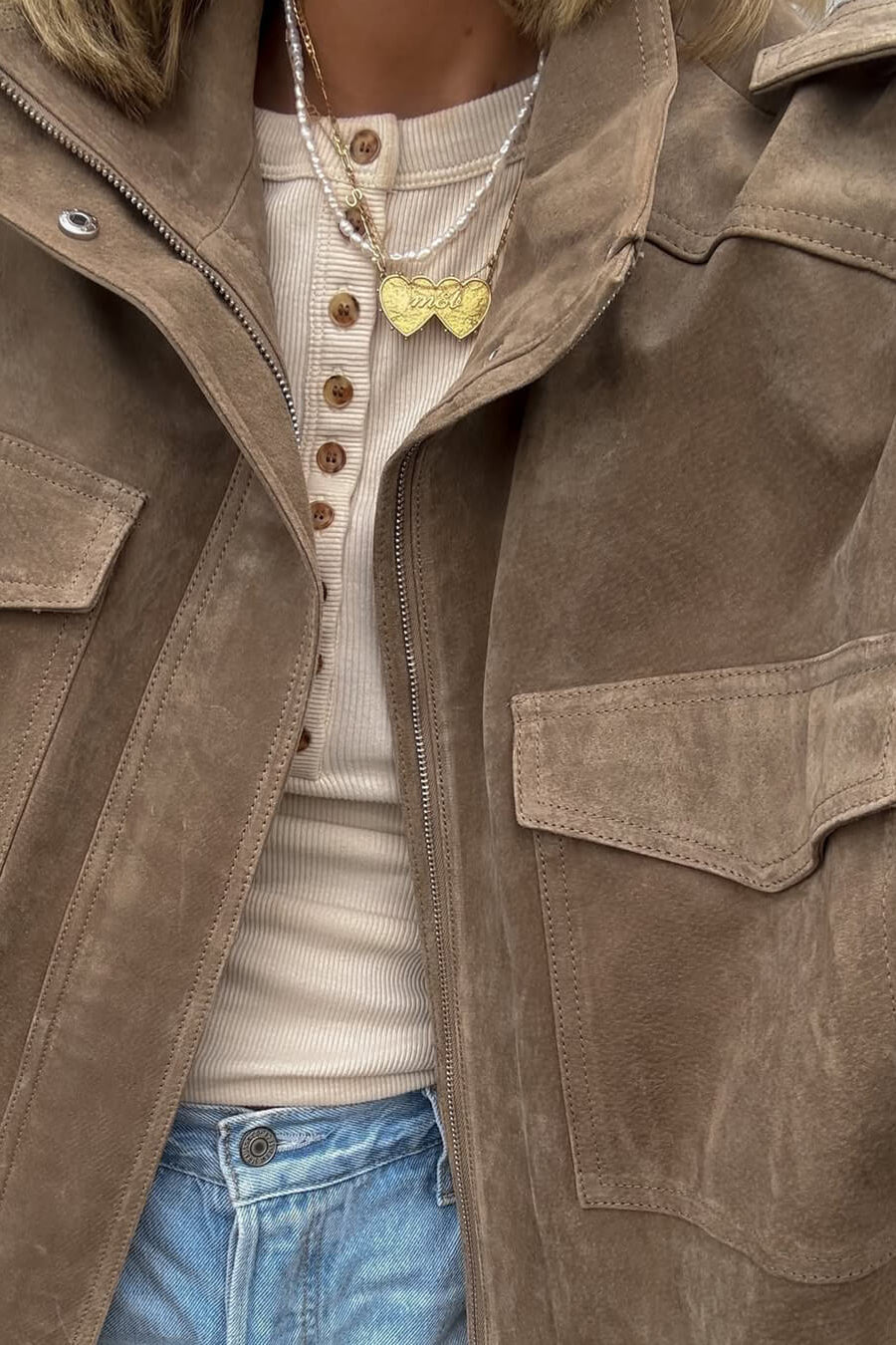 ZEYA - Sandra Suede Moto Jacket