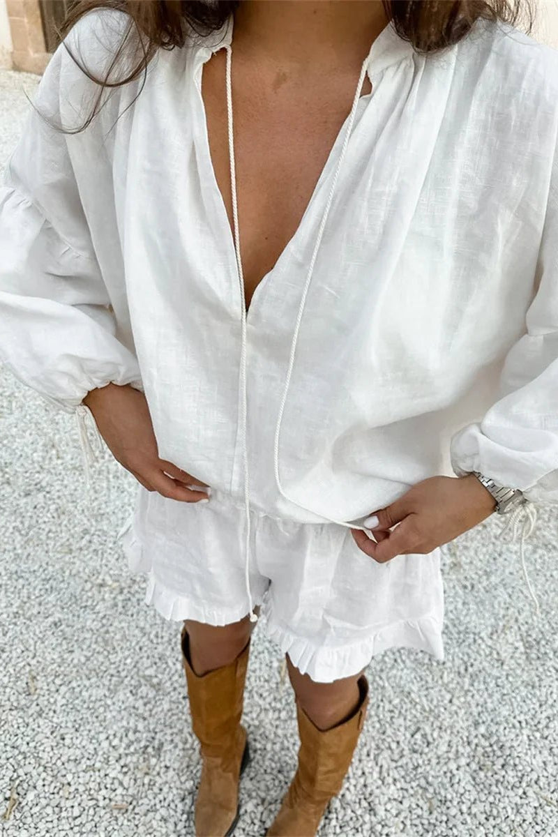 ZEYA - Sara Ruffle Shorts Set